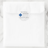 Funny Remüde, weißer Marmor, DIY Profession Gag Runder Aufkleber (Tasche)