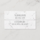 Funny Remüde, weißer Marmor, DIY Profession Gag Visitenkarte (Rückseite)