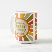 Funny Remüde Zitat farbenfroh Modern Stilvoll Kaffeetasse (Vorderseite Links)