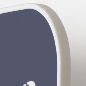 Funny Remüder nicht müde Jahr Initials Grau Weiß Pickleball Schläger (Linke Seite)