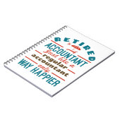 Funny Remütant Accountant Way Happier Notizblock (Linke Seite)