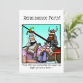 Funny Renaissance Party Einladungen (Stehend Vorderseite)