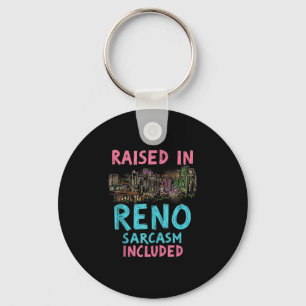 Funny Reno Nevada Night Skyline Vintag Tank Top Schlüsselanhänger