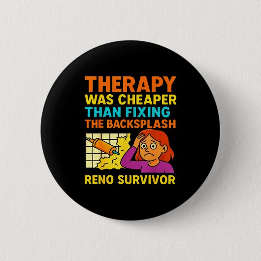 Funny Renovation Remodeling Diy Construction New H Button (Vorderseite)