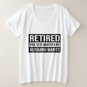 Funny Rented Husband sagt Wortart Große Größe T-Shirt