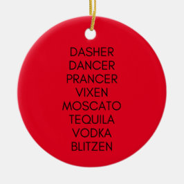 Funny Rentier Drinks Bezeichnungen Ornament