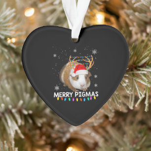 Funny Rentier Guinea Schweineschwein Weihnachten Ornament