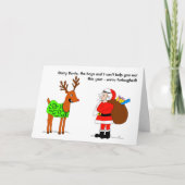 Funny Rentier und Weihnachten (Vorderseite)