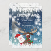 Funny Rentier Weihnachten Corporate Party Inv Einladung (Vorne/Hinten)