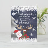 Funny Rentier Weihnachten Corporate Party Inv Einladung (Stehend Vorderseite)