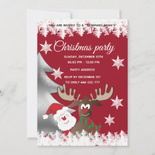 Funny Rentier Weihnachten Firmenjubiläum Party Einladung