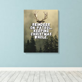 Funny Rentier Weihnachts-Leinwand Wine tasting in  Leinwanddruck (Insitu (Holzboden))