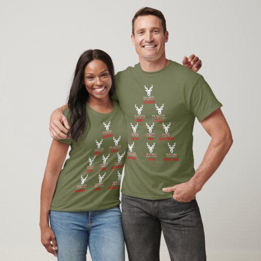 Funny Rentier Weihnachtsbaum Hirschjagd T-Shirt (Unisex)