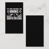 Funny Reparatur Vater Handwerker Mechanik Zitat Visitenkarte (Vorne/Hinten)