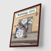 Funny Reply to Audiology Wall Clock Quadratische Wanduhr (Winkel)