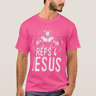 Funny Reps 4 Jesus Gym Weightlift T-Shirt