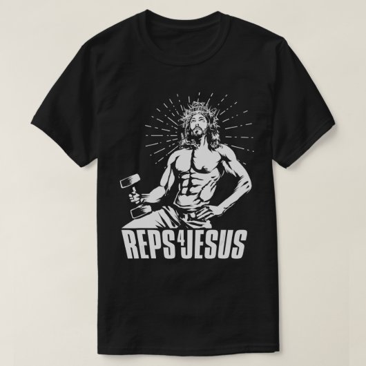 Funny Reps 4 Jesus Weightlift Gym Motivation Gi T-Shirt (Design vorne)