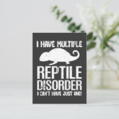 Funny Reptile Disease Lizard Owner Animal Lover Postkarte (Stehend Vorderseite)