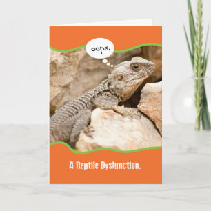 Funny Reptile Dysfunktion Belated Birthday Karte