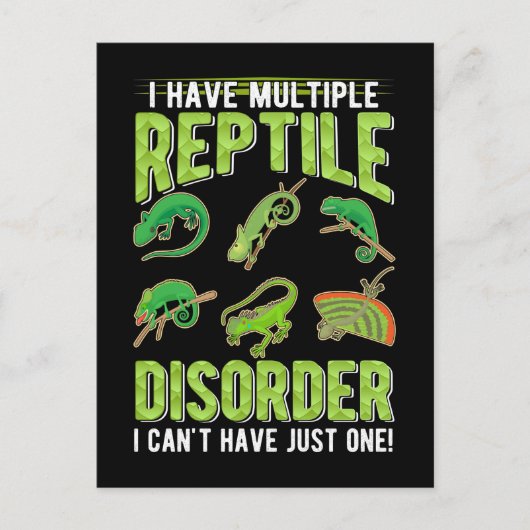 Funny Reptile Gecko Lizard Lover Postkarte (Vorderseite)