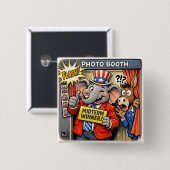 Funny Republican Elephant Mid-Term Election Button (Vorne & Hinten)