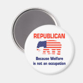 Funny Republikaner - Wohlfahrt Magnet (Vorderseite/Rückseite)