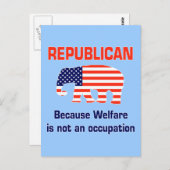 Funny Republikaner - Wohlfahrt Postkarte (Vorne/Hinten)