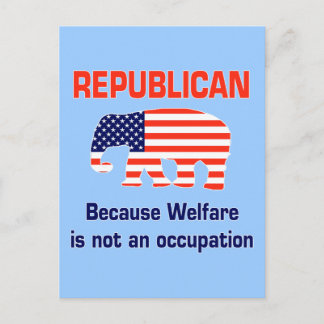 Funny Republikaner - Wohlfahrt Postkarte