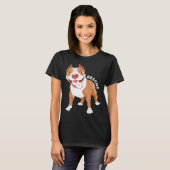 Funny Rescue Hund Pitbull Mama Kostüm Adoptierend T-Shirt (Vorne ganz)