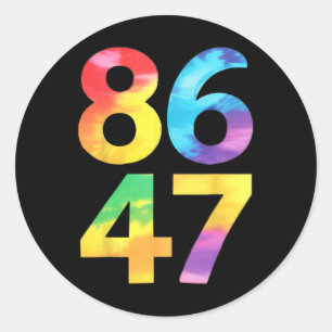 Funny Resist 8647 Liberal Fan Runder Aufkleber