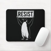 Funny Resist Penguin Activism Graphic Design Vinta Mousepad (Mit Mouse)