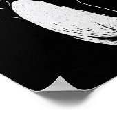 Funny Resist Penguin Activism Graphic Design Vinta Poster (Ecke)