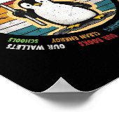 Funny Resist Pinguin Protest gegen Tarifrückwärtsb Poster (Ecke)