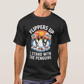 Funny Resist Pinguins Protest gegen Tarife Vint T-Shirt