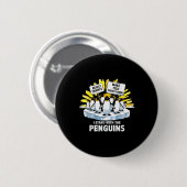 Funny Resist Pinguins Protest gegen Zölle Button (Vorne & Hinten)