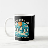 Funny Resist Pinguins Protest gegen Zölle Kaffeetasse (Links)