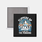 Funny Resist Pinguins Protest gegen Zölle Magnet (Vorderseite/Rückseite)