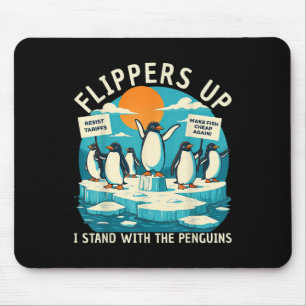 Funny Resist Pinguins Protest gegen Zölle Mousepad
