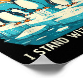 Funny Resist Pinguins Protest gegen Zölle Poster (Ecke)