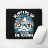 Funny Resist Pinguins protestieren gegen Zölle 3 Mousepad (Mit Mouse)