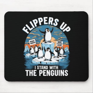 Funny Resist Pinguins protestieren gegen Zölle 3 Mousepad