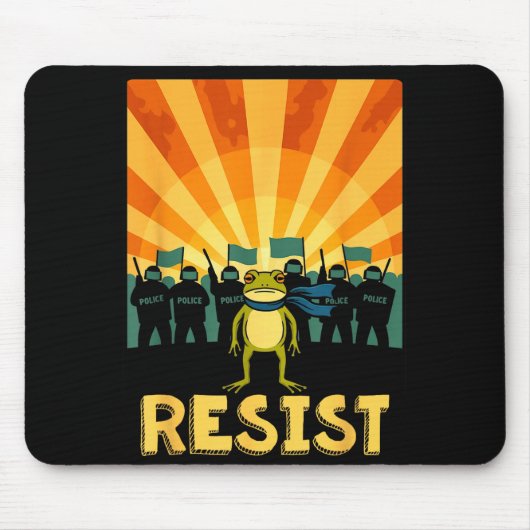 Funny Resist Rtland Frog Protest Mousepad (Vorne)