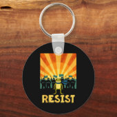 Funny Resist Rtland Frog Protest  Schlüsselanhänger (Vorderseite)