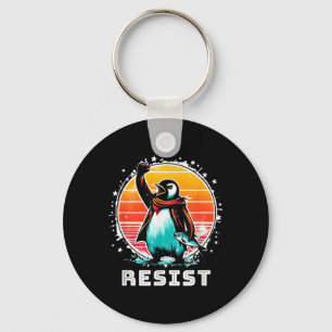 Funny Resist Shirt Resist Pinguine Protest gegen Schlüsselanhänger