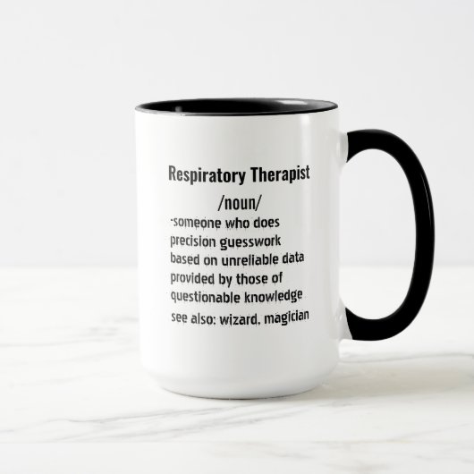 Funny Respiratory Therapist Definition Geschenke Tasse (Rechts)