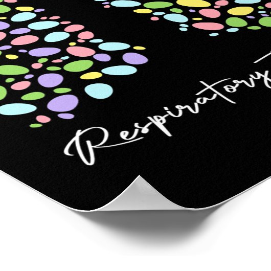 Funny Respiratory Therapy Lung Happy Poster (Ecke)