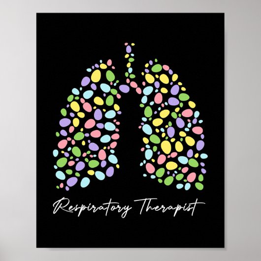 Funny Respiratory Therapy Lung Happy Poster (Vorne)