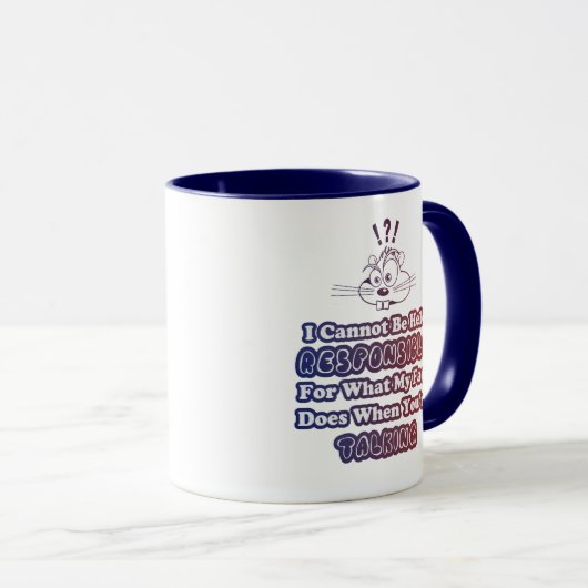 Funny Responsibility & Talking Verwirrtes Rotes Bl Tasse (VorderseiteRechts)