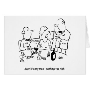 Funny Restaurant Cartoon. Nichts zu reich