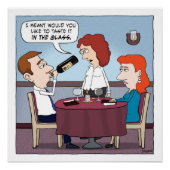 Funny Restaurant Wine Chugger Poster (Vorderseite)